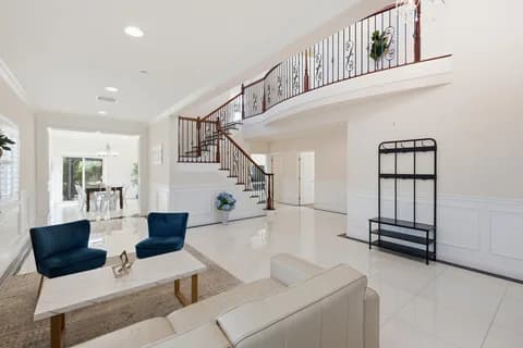 6522 N Golden West Ave — living room and staircase
