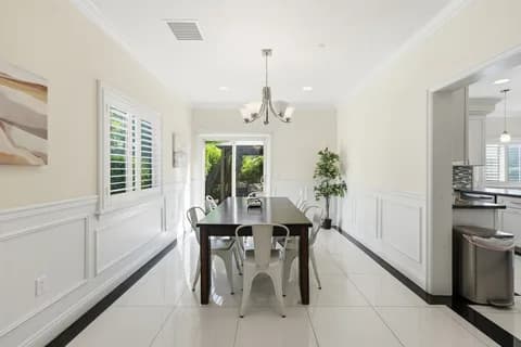 6522 N Golden West Ave — dining room toward the patio doors