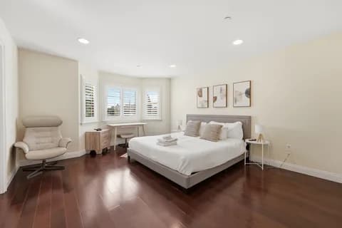 6522 N Golden West Ave — bedroom with a bay window