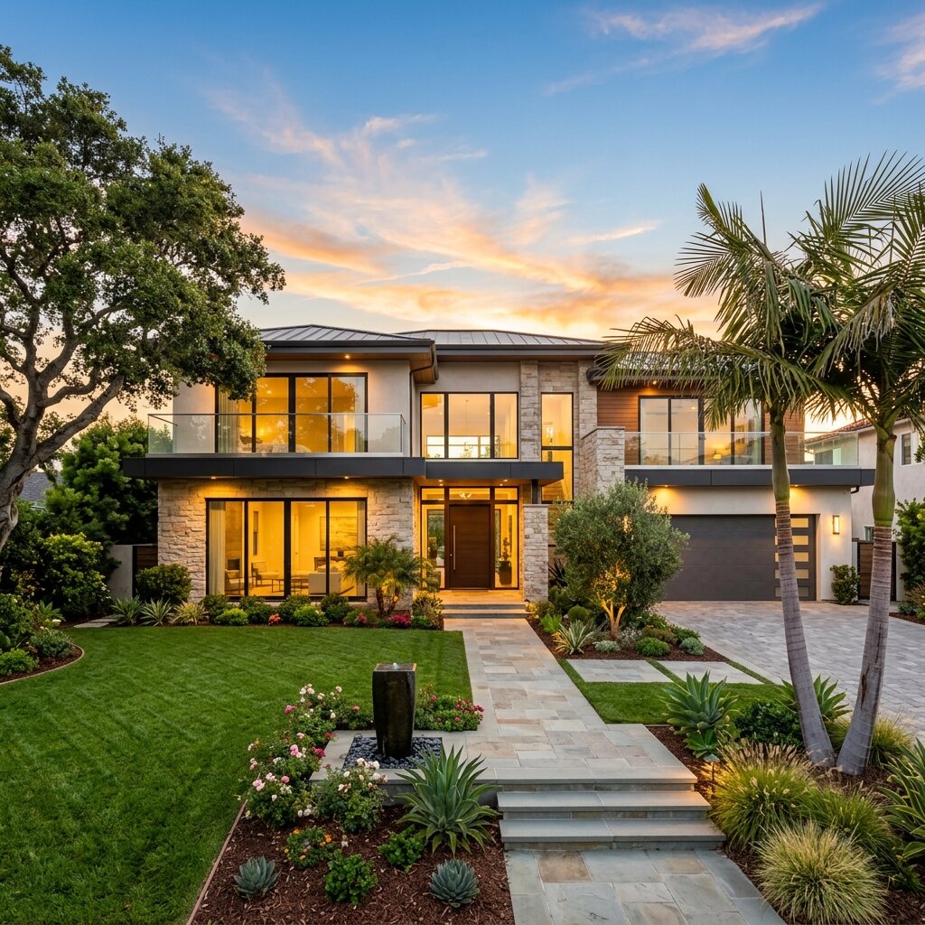 Arcadia home at golden hour