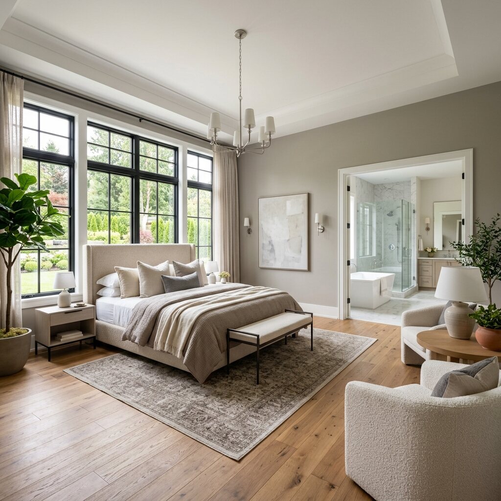 Beautifully staged bedroom